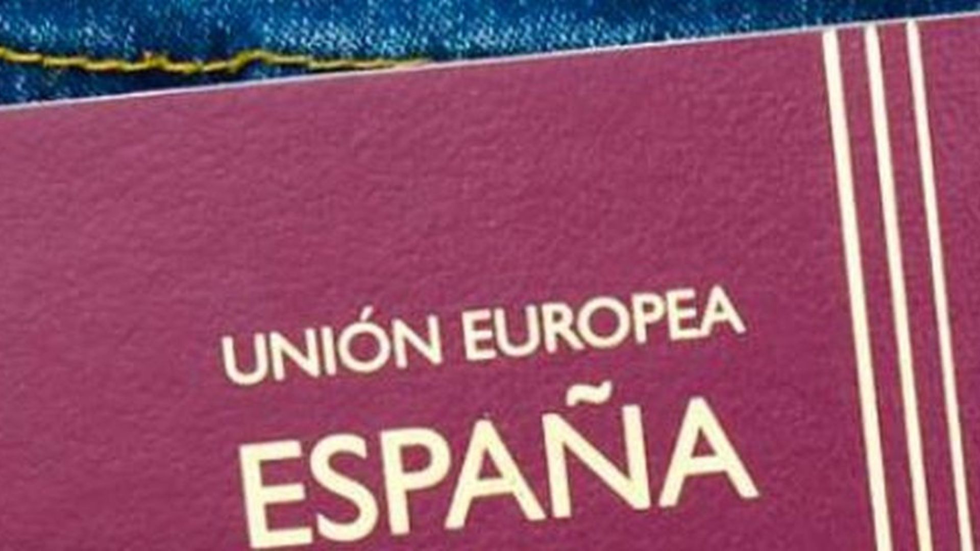 Detalle de pasaporte español