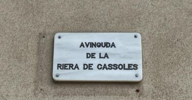 señal de calle en Barcelona