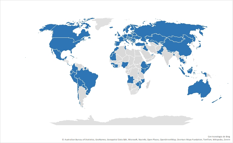 Países que han presentado sus CND con objetivos para 2035. Fuente: Elaboración propia con datos de Climate Action Tracker.
