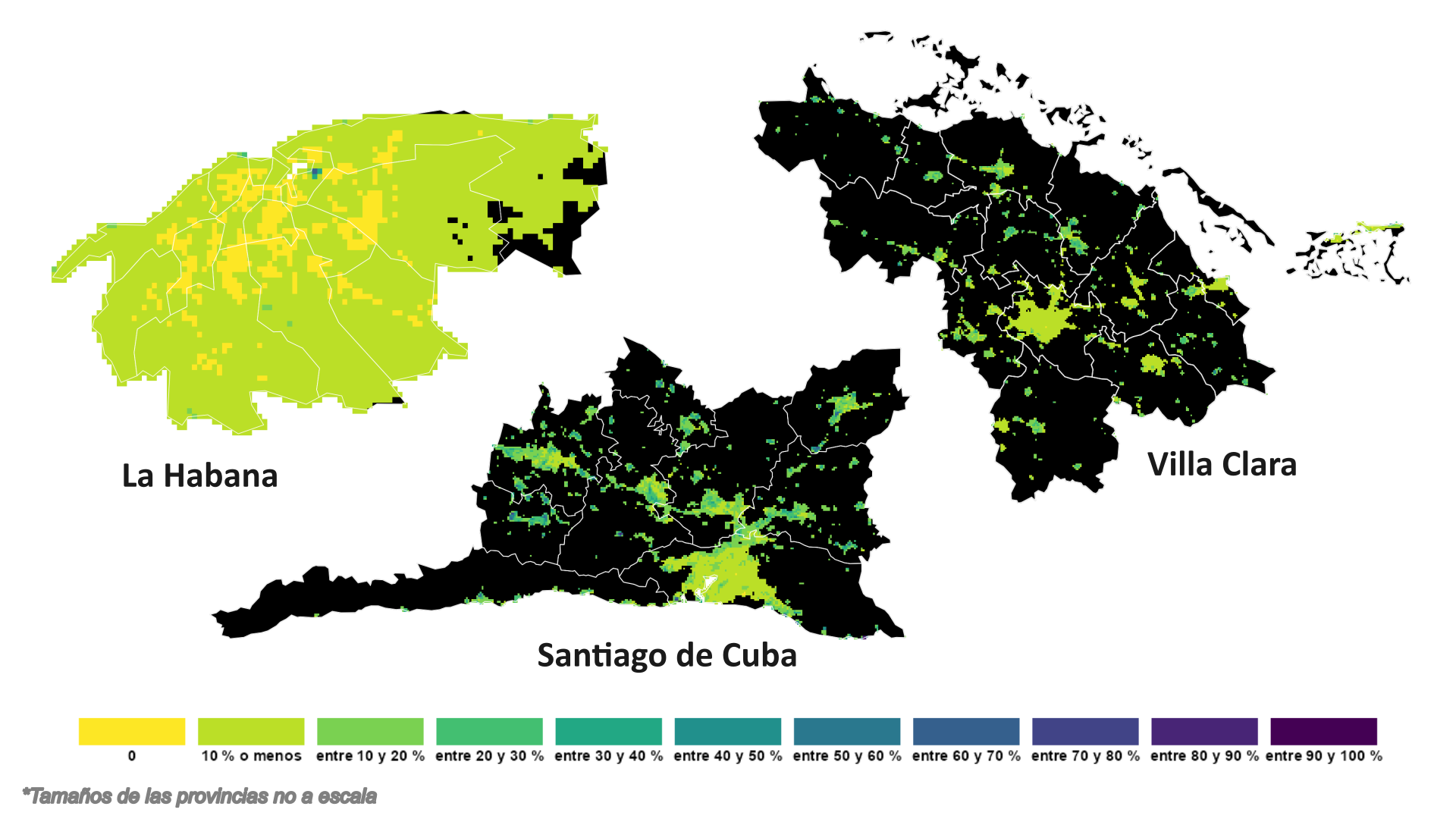 Mapa de frecuencias de posibles apagones por celda
